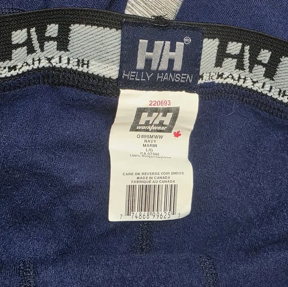Helly Hanson WorkWear Base Layer Mens Size Large Navy Blue - Picture 4 of 5